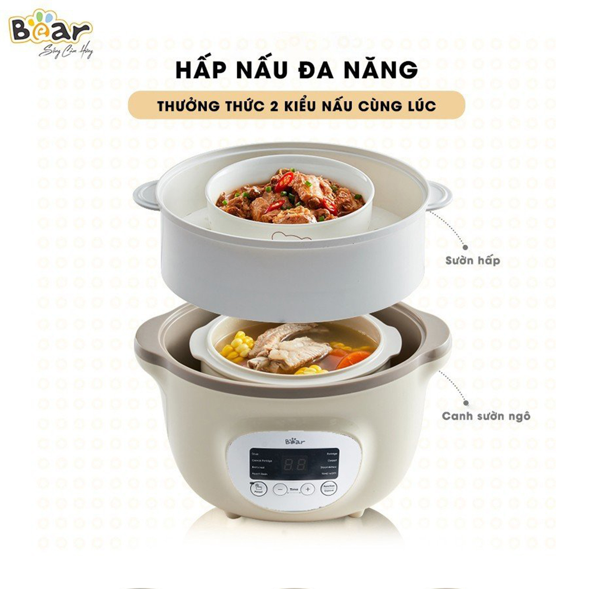 Nồi nấu chậm đa năng Bear 1 6L SUBE002