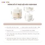 Nồi nấu chậm Bear 0 8L SB-NNC08