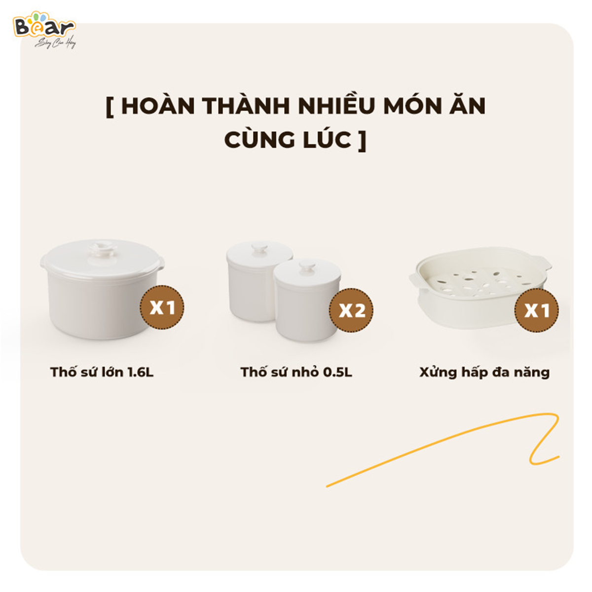 Nồi Nấu Chậm 6 chế độ Bear 1 6L SB-NNC16