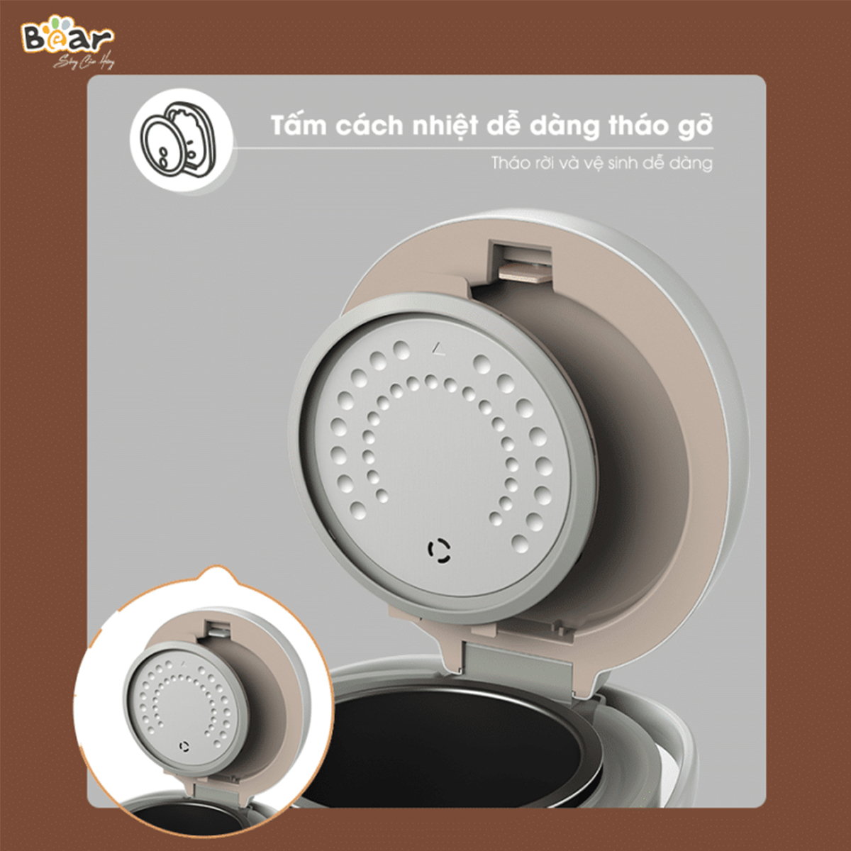 Nồi cơm điện gia đình mini Bear 1 6L SB-NC16L