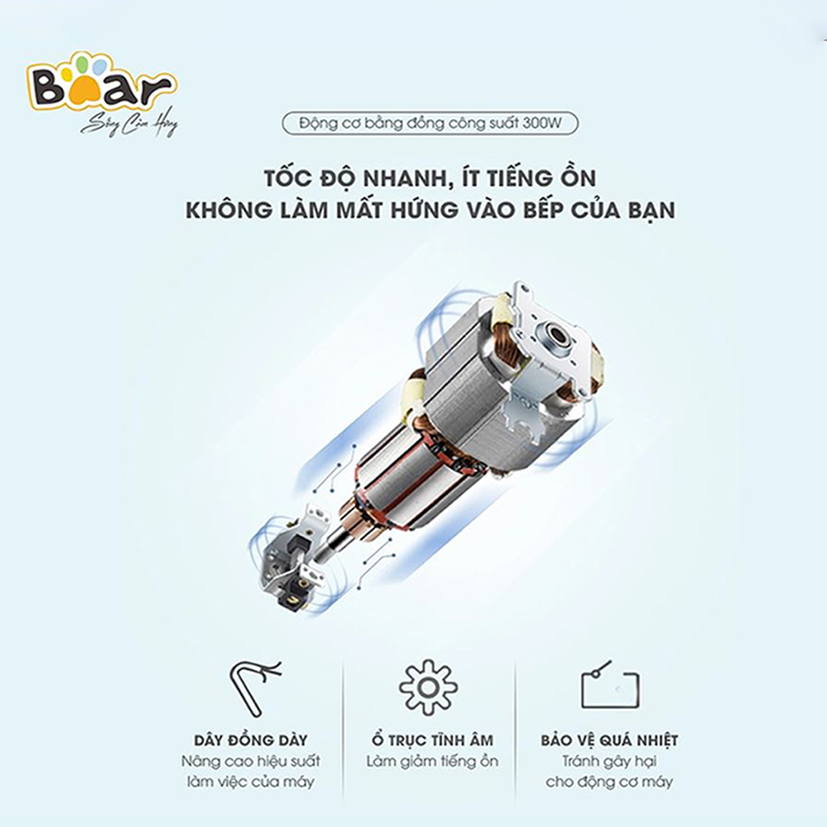 Máy xay thực phẩm đa năng 2L Bear QSJ-B02Q1