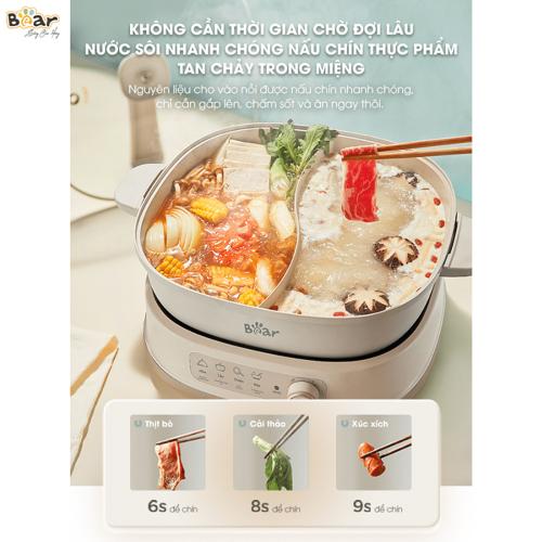 Nồi lẩu 2 ngăn Bear SB-NL60U dung tích 6L