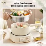 Nồi điện đa năng Bear 2 5L SB-NL25L kèm lồng hấp