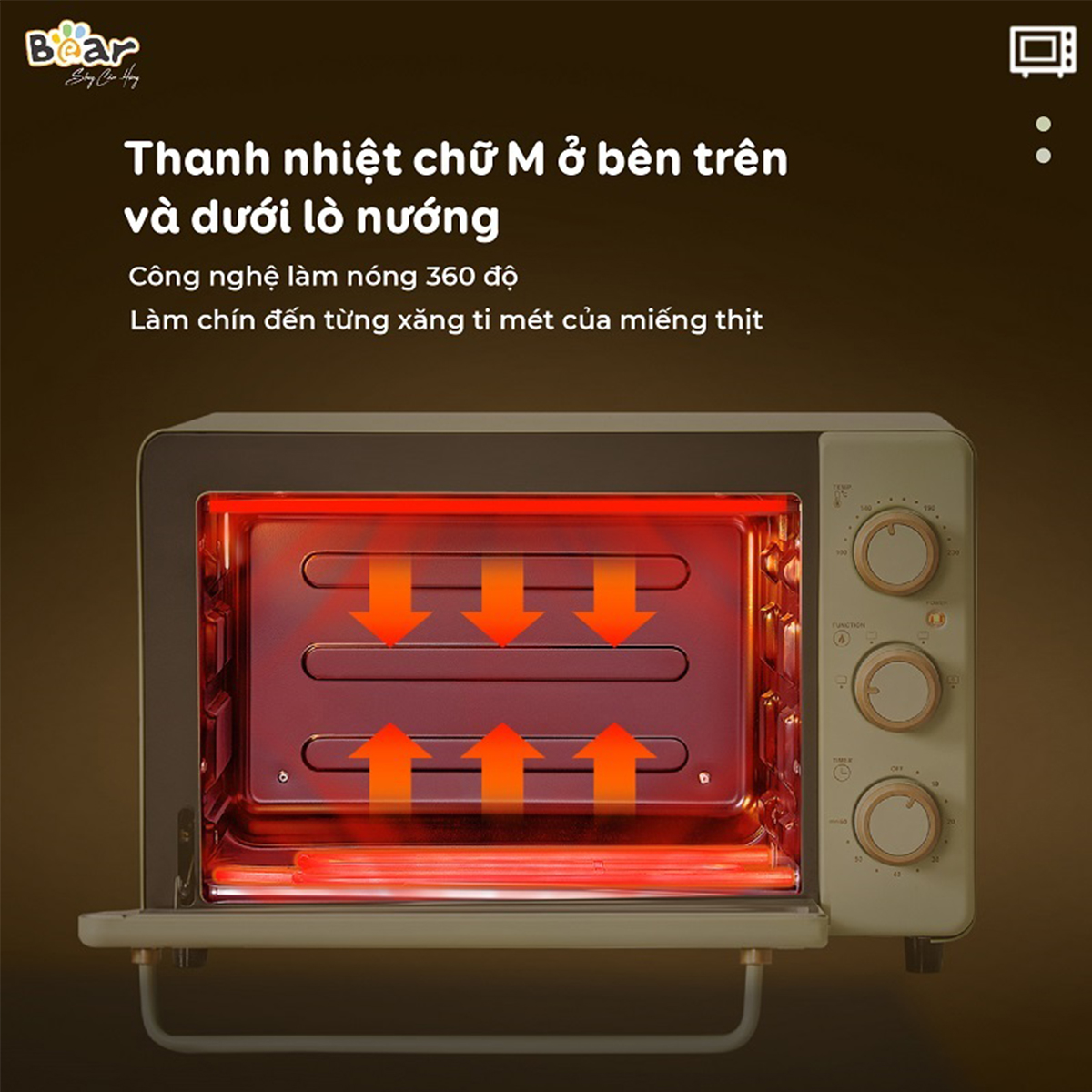 Lò nướng 18L Bear DKX-C20R5