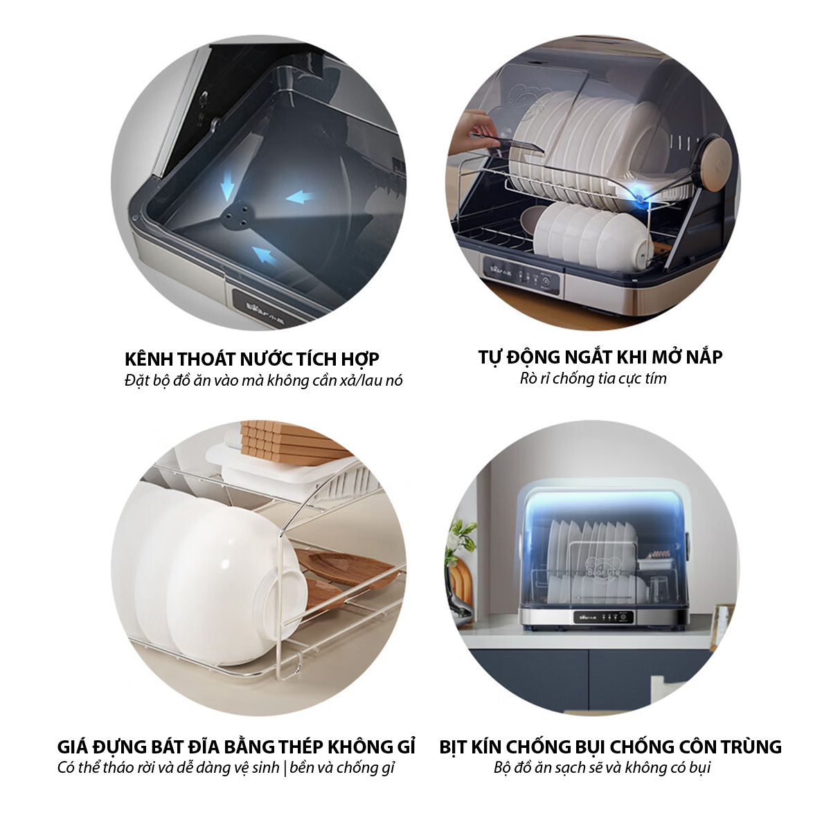 Máy sấy và khử trùng bát đĩa 50l Bear ZTD50-A40Q5