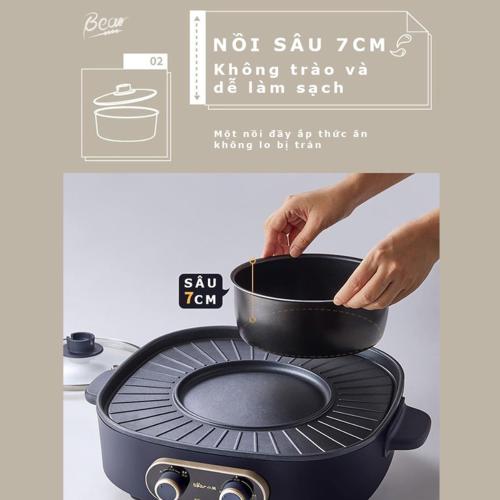 Bếp lẩu nướng 7L Bear DKL-B17C1