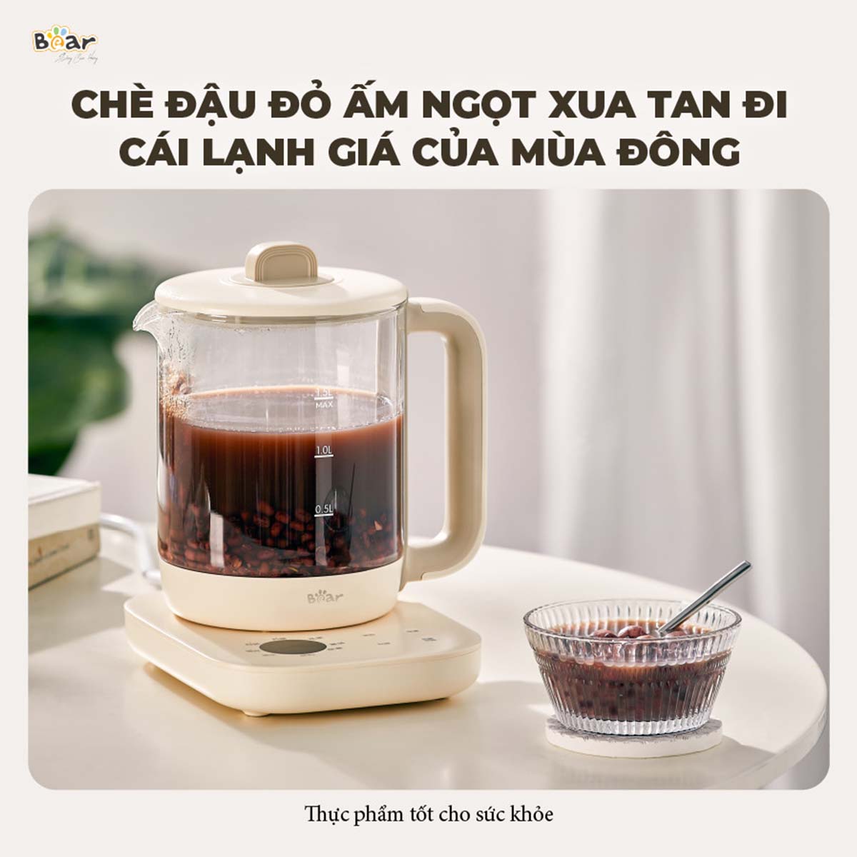 Bình pha trà giữ nhiệt 1 5L Bear SB-PT15K