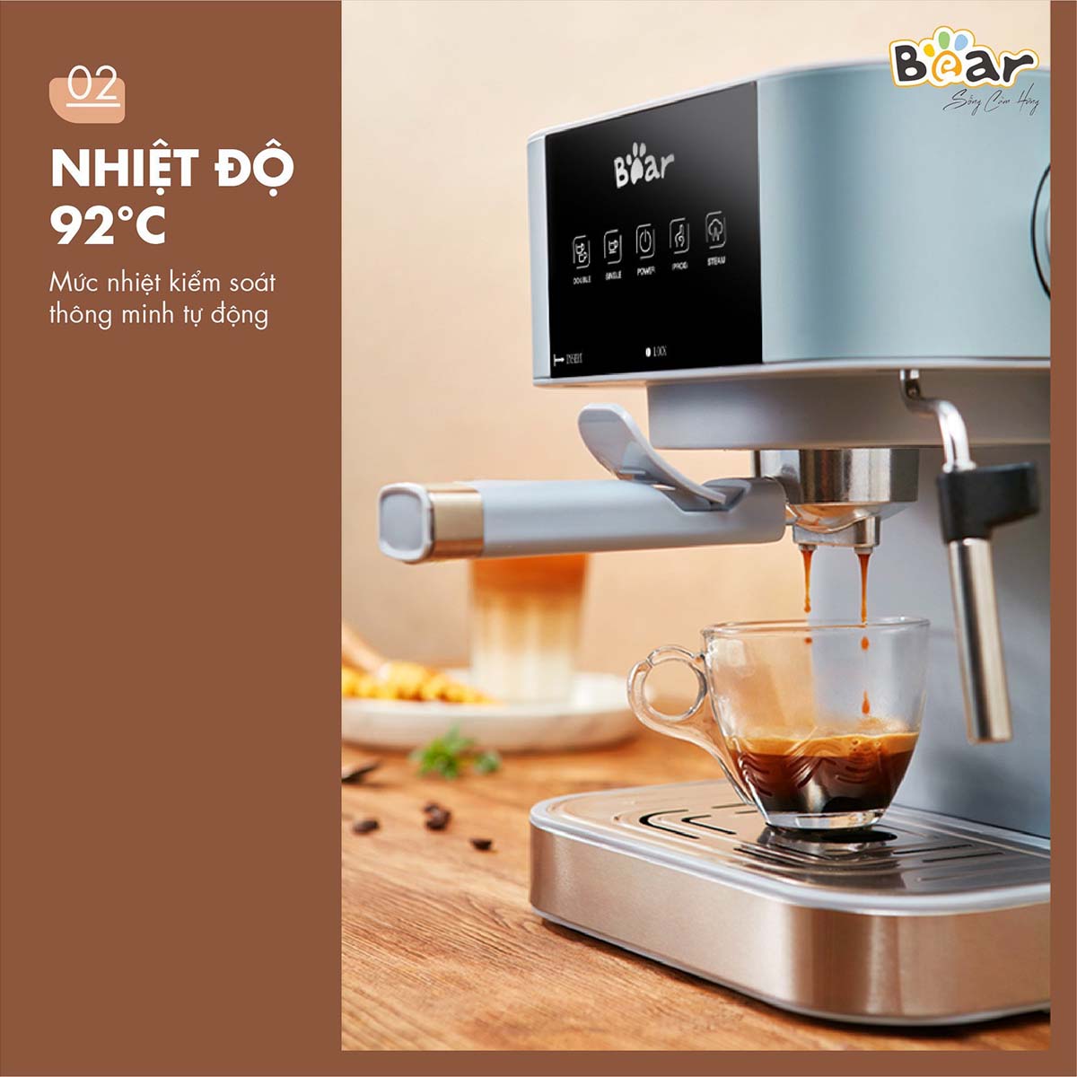 Máy pha cà phê tự động Bear CF- B15V1