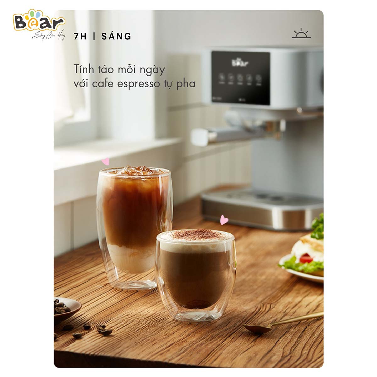 Máy pha cà phê tự động Bear CF- B15V1
