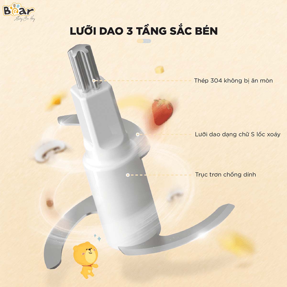 Máy xay ăn dặm 0 6L Bear GR-B06V1
