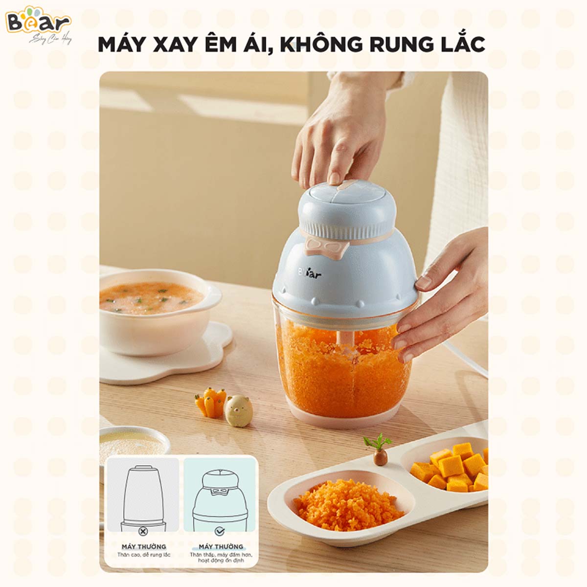 Máy xay ăn dặm 0 6L Bear GR-B06V1