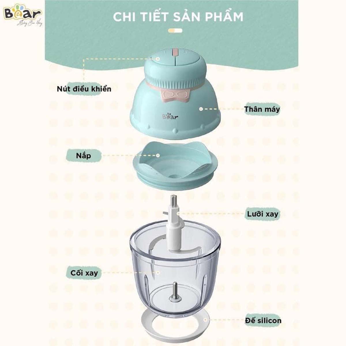 Máy xay ăn dặm 0 6L Bear GR-B06V1