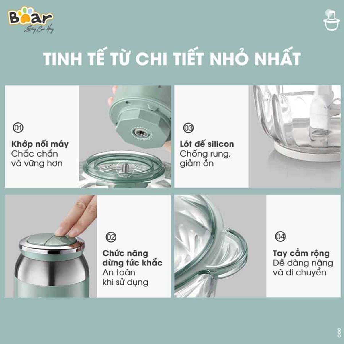 Máy xay đa năng 2 5L Bear QSJ-C04R8S