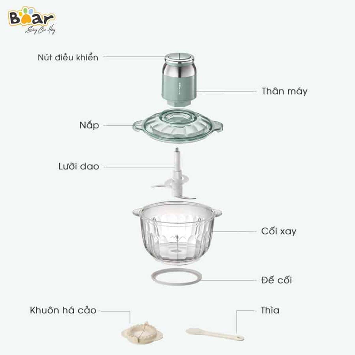 Máy xay đa năng 2 5L Bear QSJ-C04R8S