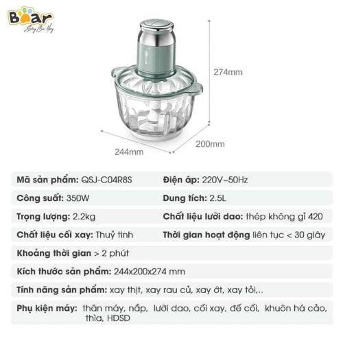 Máy xay đa năng 2 5L Bear QSJ-C04R8S