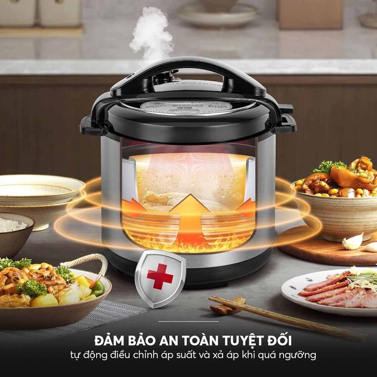 Nồi áp suất điện tử 10 chế độ Elmich 6L PCE-1809OL