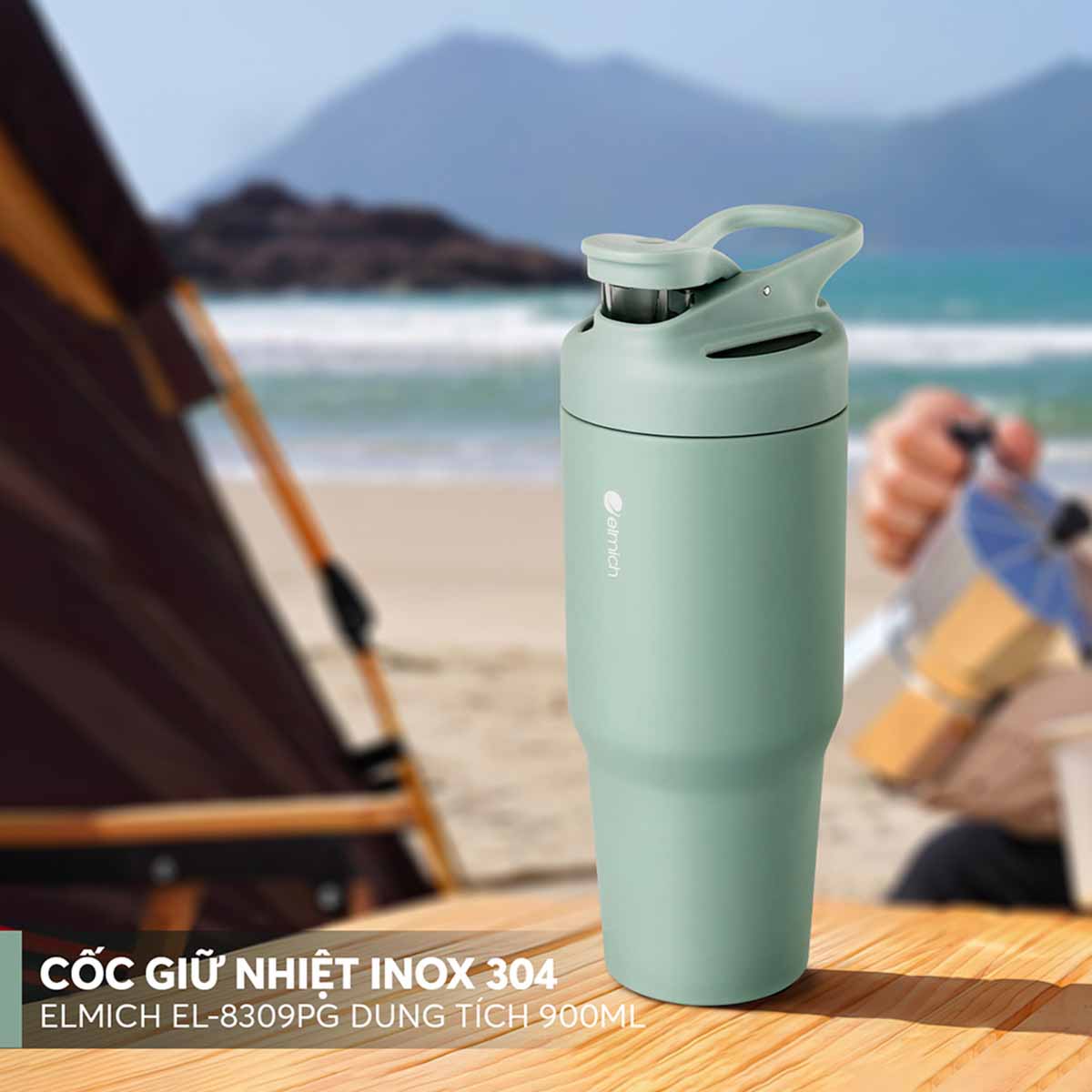 Bình giữ nhiệt 900ml inox 304 Elmich EL8309