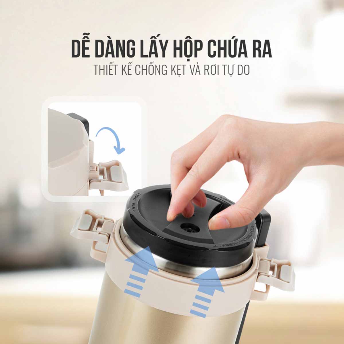 Hộp đựng cơm giữ nhiệt inox 304 Elmich EL8293 1 8 lít