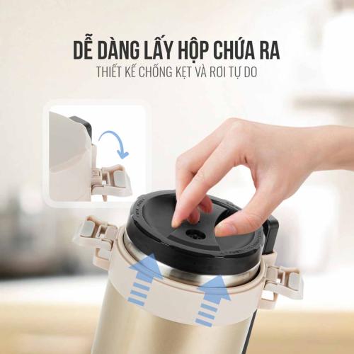 Hộp đựng cơm giữ nhiệt inox 304 Elmich EL8293 1 8 lít