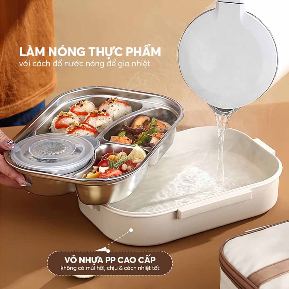 Hộp cơm giữ nhiệt inox 304 Elmich EL8304 1 3L