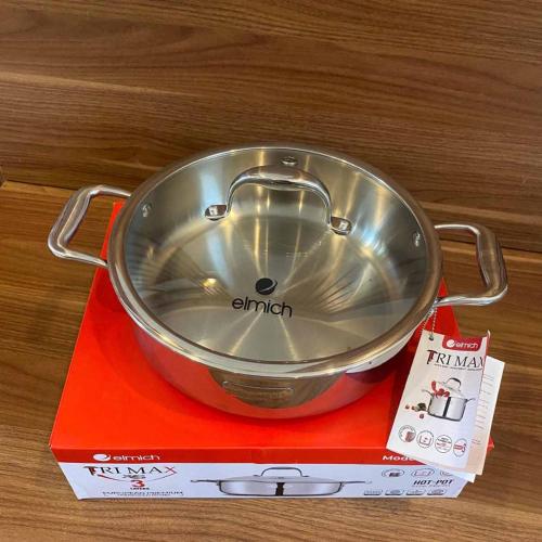 Chảo inox đáy liền 26cm Elmich Tri-max XS EL-3847