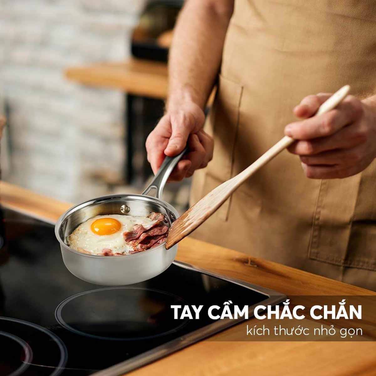 Chảo inox nguyên khối Elmich Trimax EL 3846OL16 size 16cm