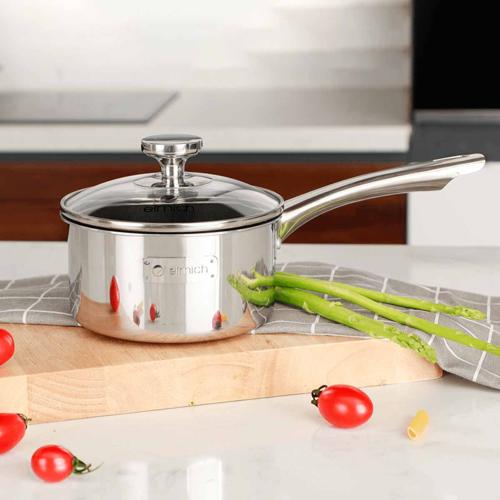 Quánh Inox đáy liền 2 lớp chống dính Elmich Trimax EL-3783 size 14cm