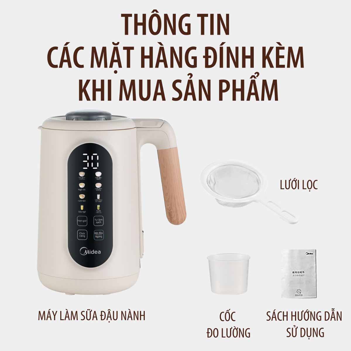 Máy làm sữa hạt 1 Lít Midea MBL10108APA
