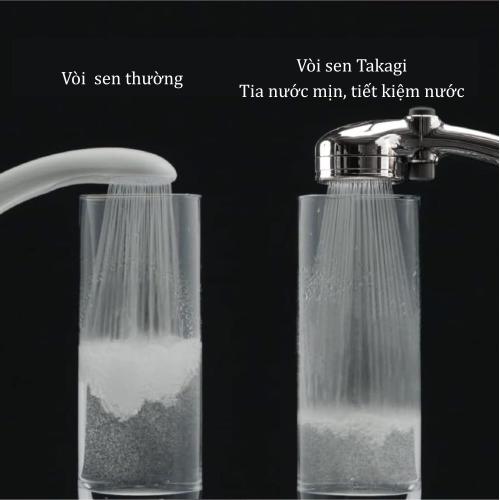 Vòi sen tắm mạ WT có nút dừng Takagi (JSB022MN)