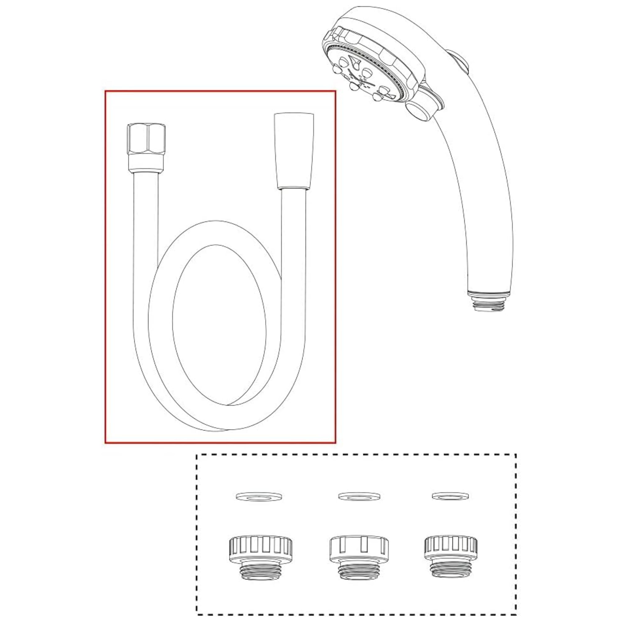 Dây vòi hoa sen Takagi chịu nhiệt XJZ0030 -1 6m