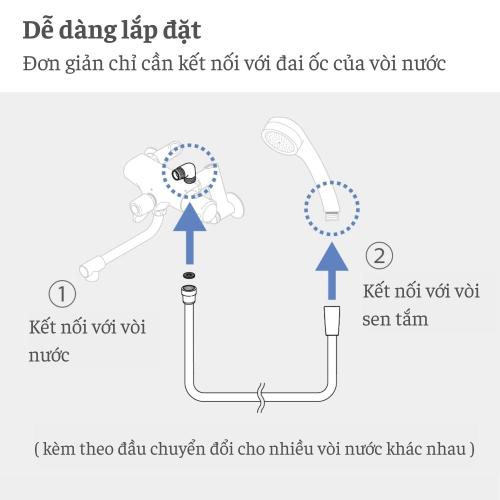Dây vòi hoa sen Takagi chịu nhiệt XJZ0030 -1 6m
