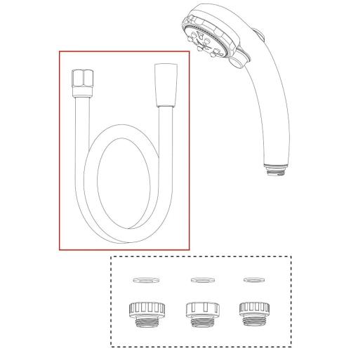Dây vòi hoa sen Takagi chịu nhiệt XJZ0030 -1 6m