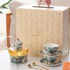 BỘ ẤM CHÉN SỨ CAO CẤP HOA VĂN CHIM - HOA NGHỆ THUẬT