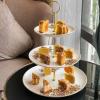 Kệ bánh trà sứ xương châu Âu Imperial hoa cúc