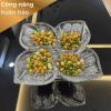 KHAY MỨT 4 CÁNH HOA PHA LÊ MÀI CHÂN CAO BOHEMIA