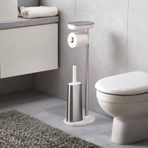 Kệ Treo Giấy Vệ Sinh Kèm Cọ Toilet Joseph Joseph 70519 EasyStore Plus - Giải Pháp 4 Trong 1 Tối Ưu Không Gian