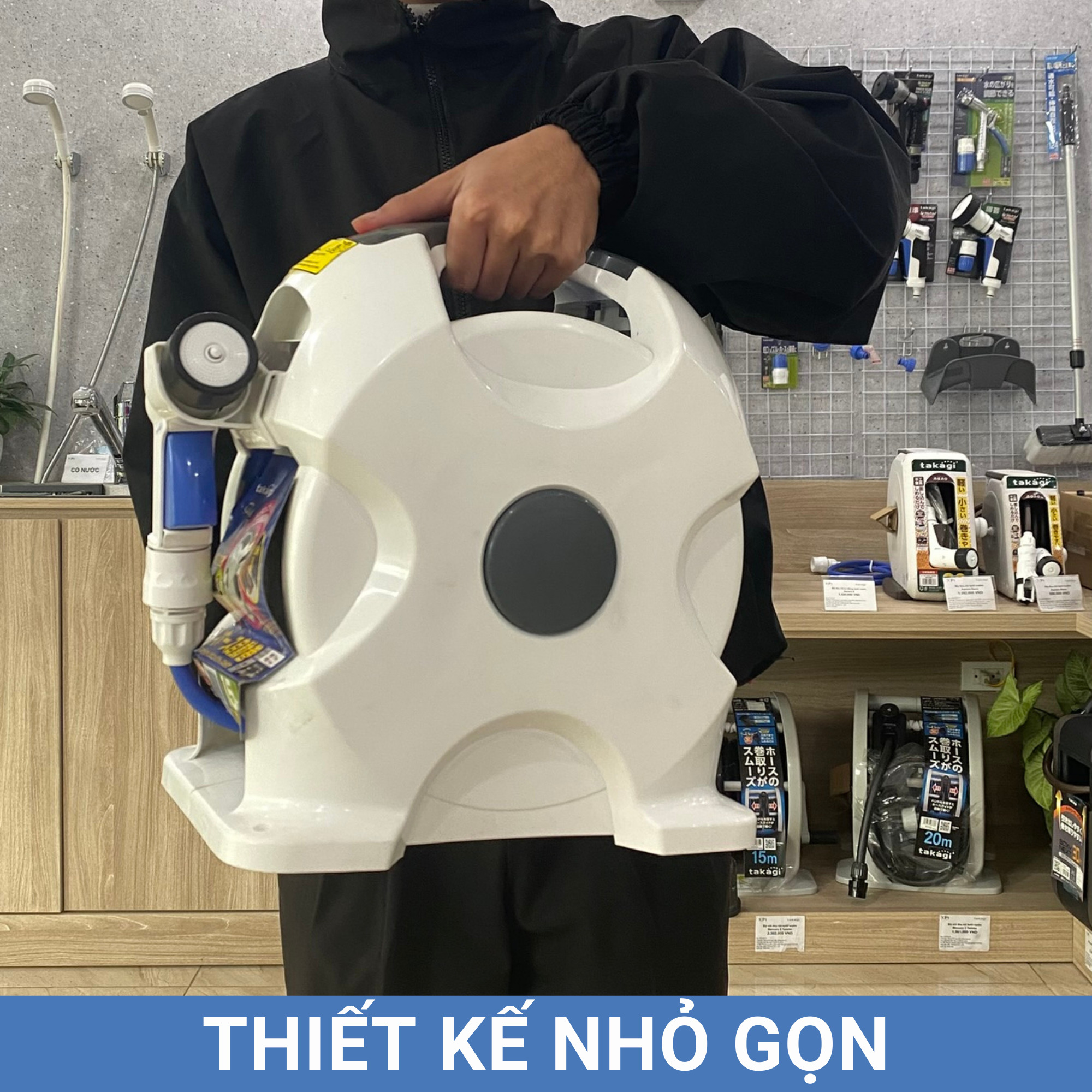 Bộ cuộn ống tưới cây tự động 15m Takagi R715FJC2