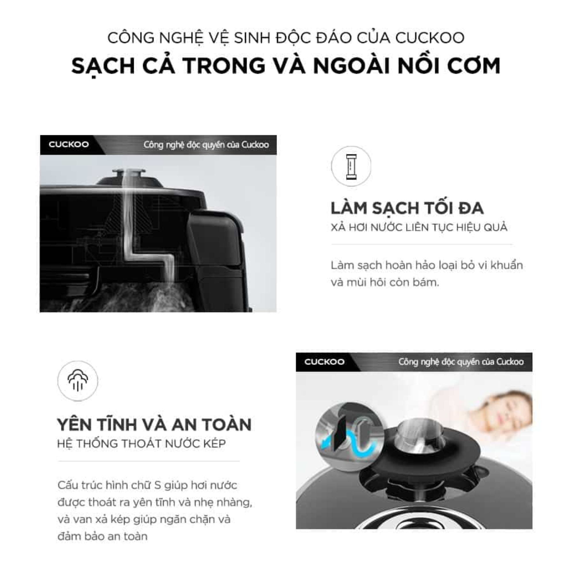 Nồi Cơm Điện Cao Tần Áp Suất CUCKOO CRP-HWF1000F 1 8L - Chuẩn Mực Dinh Dưỡng