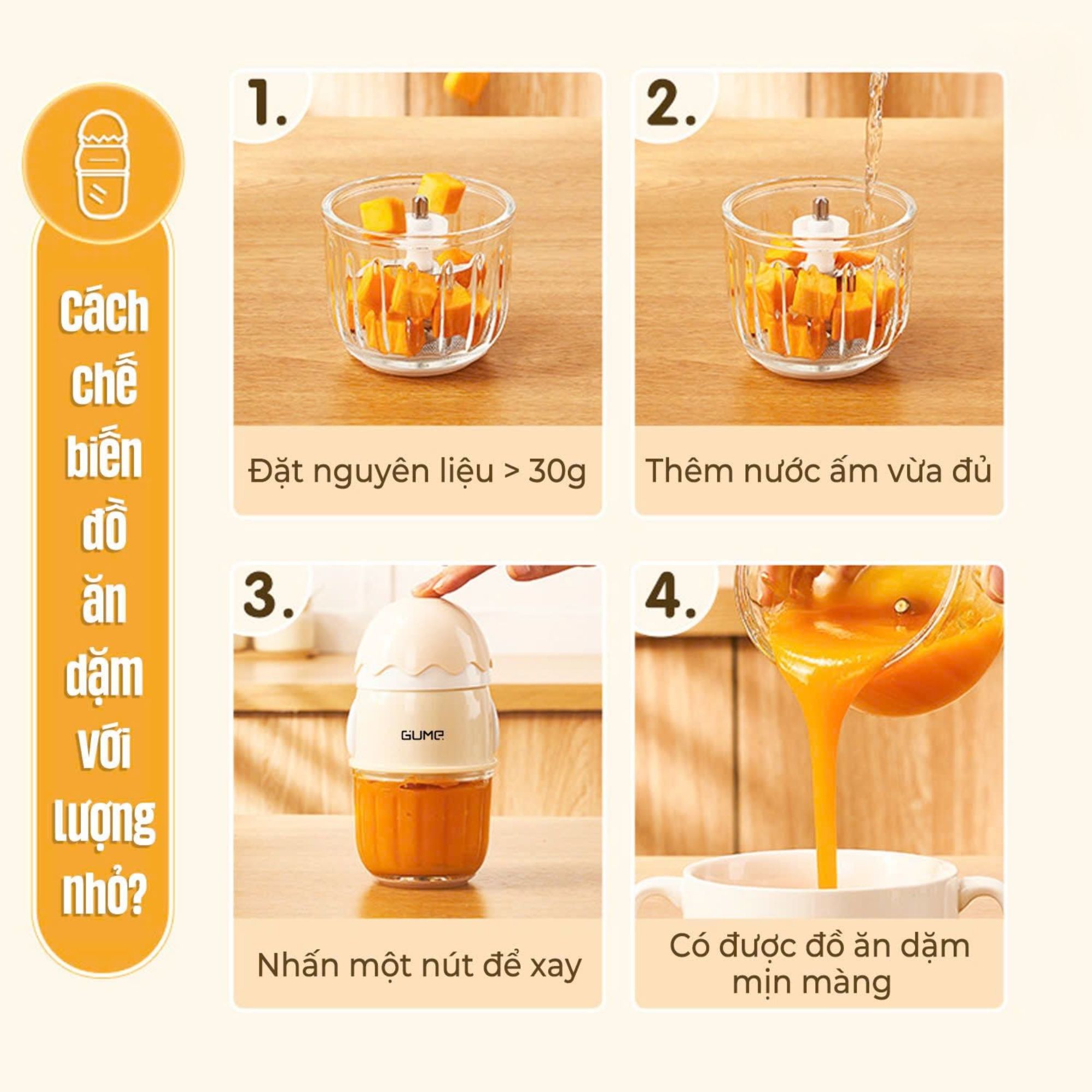 Máy Xay Ăn Dặm Gume GM-2212 - Giải Pháp Chế Biến Dinh Dưỡng Toàn Diện