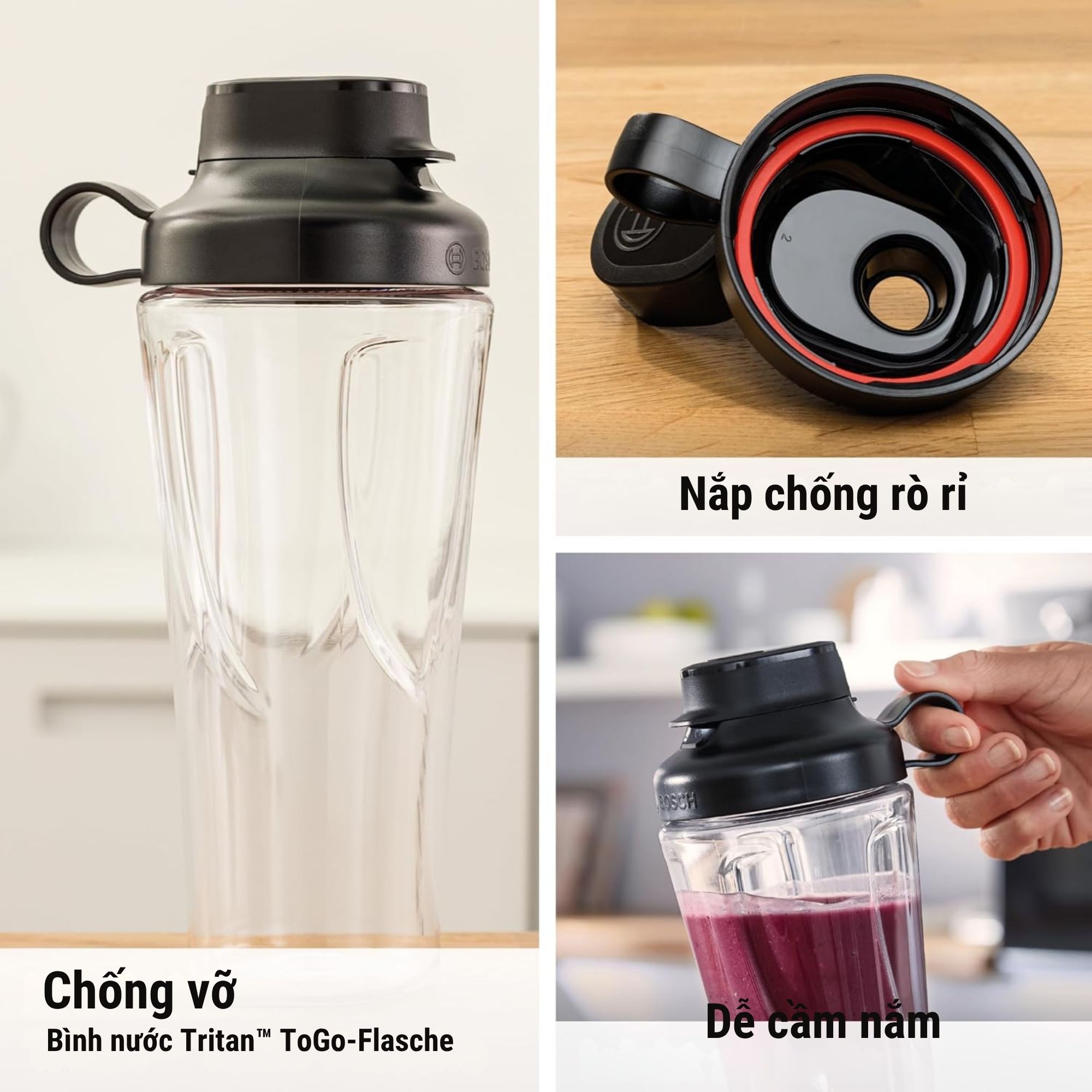 Máy Xay Sinh Tố Mini Bosch MMB2111S Chính Hãng - Giải Pháp Xay Nhuyễn Nhanh Chóng