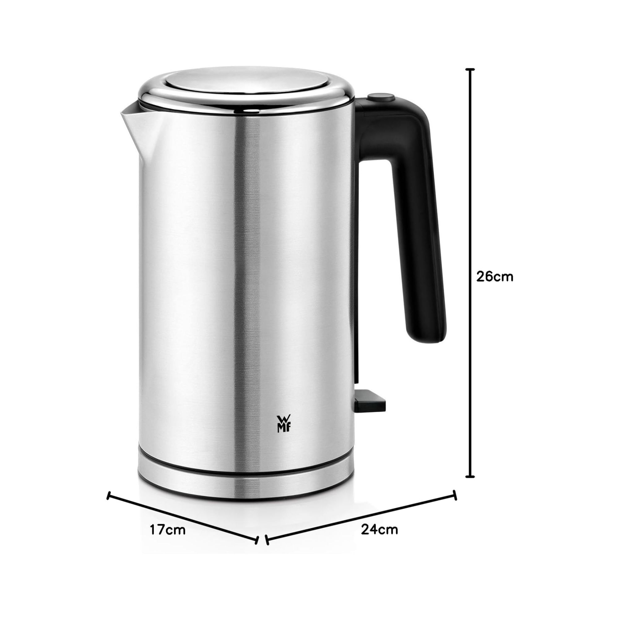 Ấm siêu tốc WMF Lono Kettle 1 6L thân thép 2 400W siêu bền đẹp