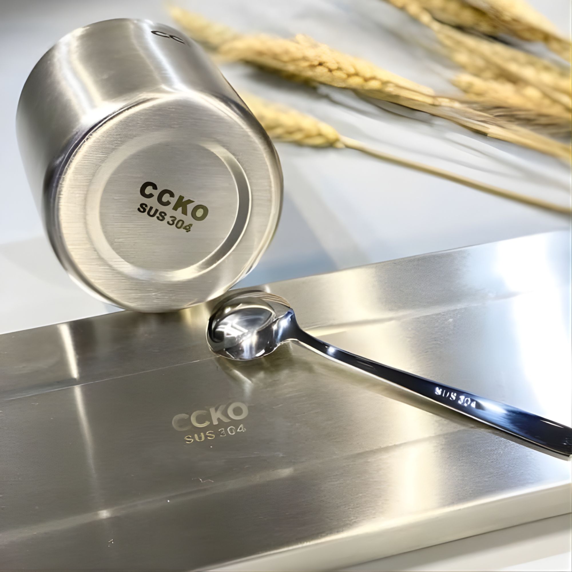 Set 3 Hũ Đựng Gia Vị CCKO Inox 304 Nắp Thủy Tinh – Giải Pháp Hoàn Hảo Cho Không Gian Bếp Hiện Đại