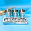 Set 3 Hũ Đựng Gia Vị CCKO Inox 304 Nắp Thủy Tinh – Giải Pháp Hoàn Hảo Cho Không Gian Bếp Hiện Đại