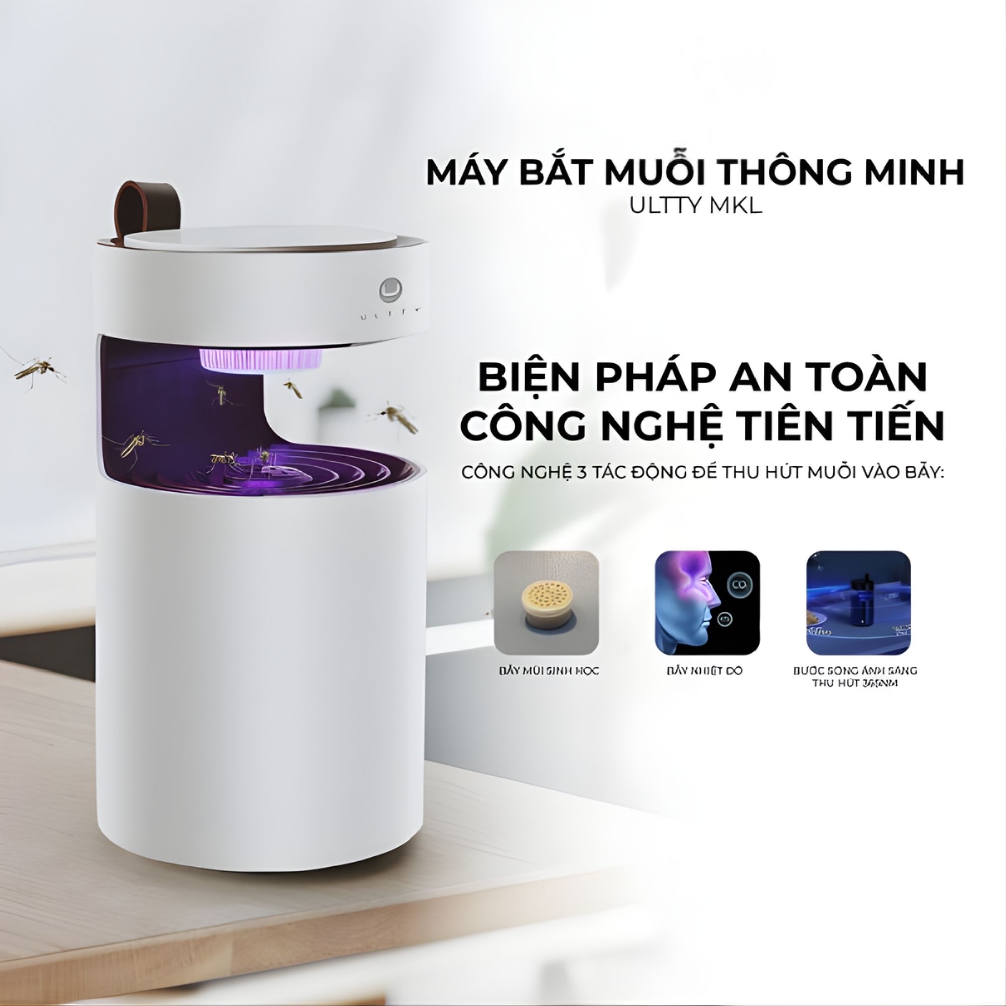 Máy Bắt Muỗi Thông Minh ULTTY MKL - Giải Pháp Bảo Vệ Sức Khỏe Toàn Diện