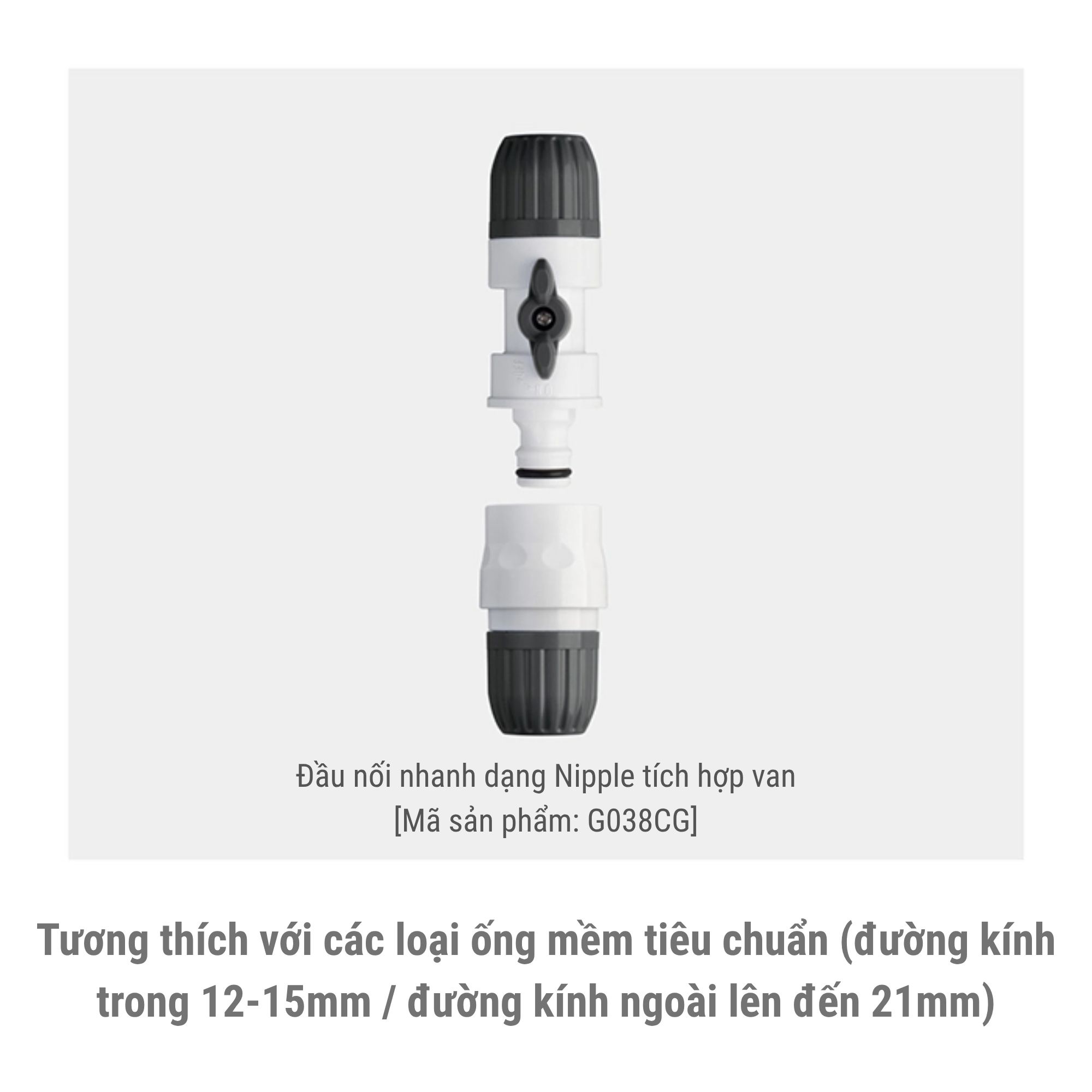 Đầu Nối Ống Nước Tích Hợp Van G036CG - Tiêu Chuẩn Kỹ Thuật Vận Hành Tối Ưu