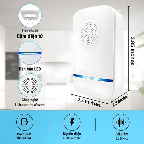 Máy Đuổi Muỗi Cắm Điện Ultrasonic - Giải Pháp Bảo Vệ Không Gian Sống Toàn Diện