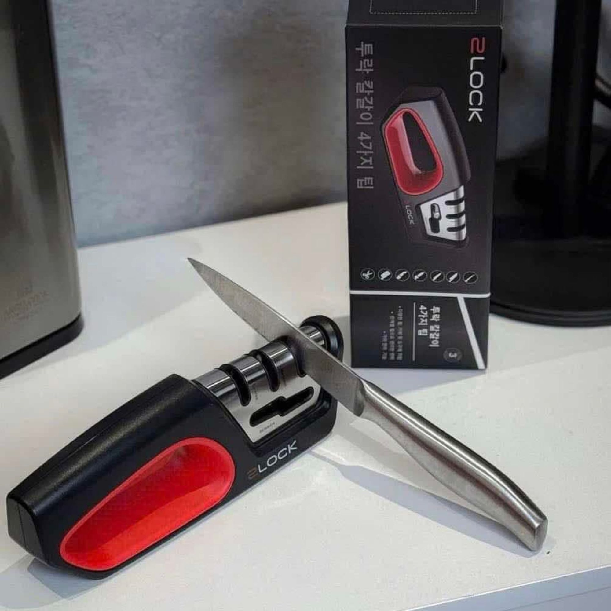 Dụng Cụ Mài Dao Kéo 2 In 1 2Lock Korea - Công Nghệ Phục Hồi Lưỡi Cắt Chuyên Sâu
