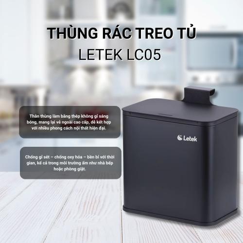 Thùng Rác Treo Tủ Để Bàn Letek LC05 5L - Giải Pháp Không Gian Hoàn Hảo