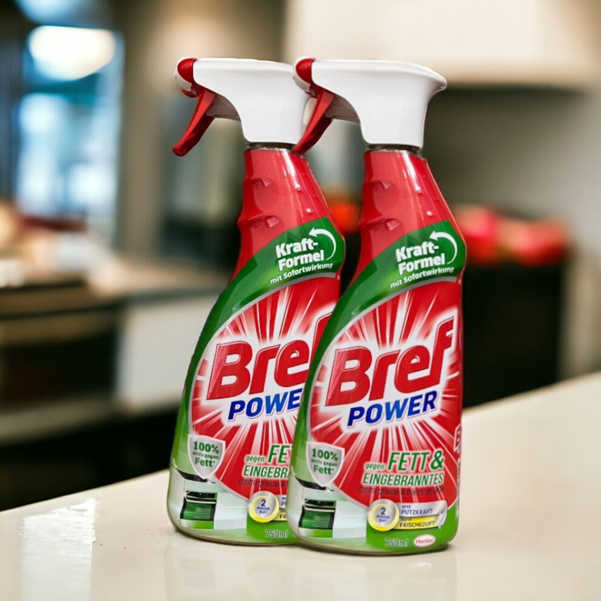 Xịt Bref Tẩy Rửa Dầu Mỡ Nhà Bếp Siêu Sạch 750ml Nhập Khẩu Đức