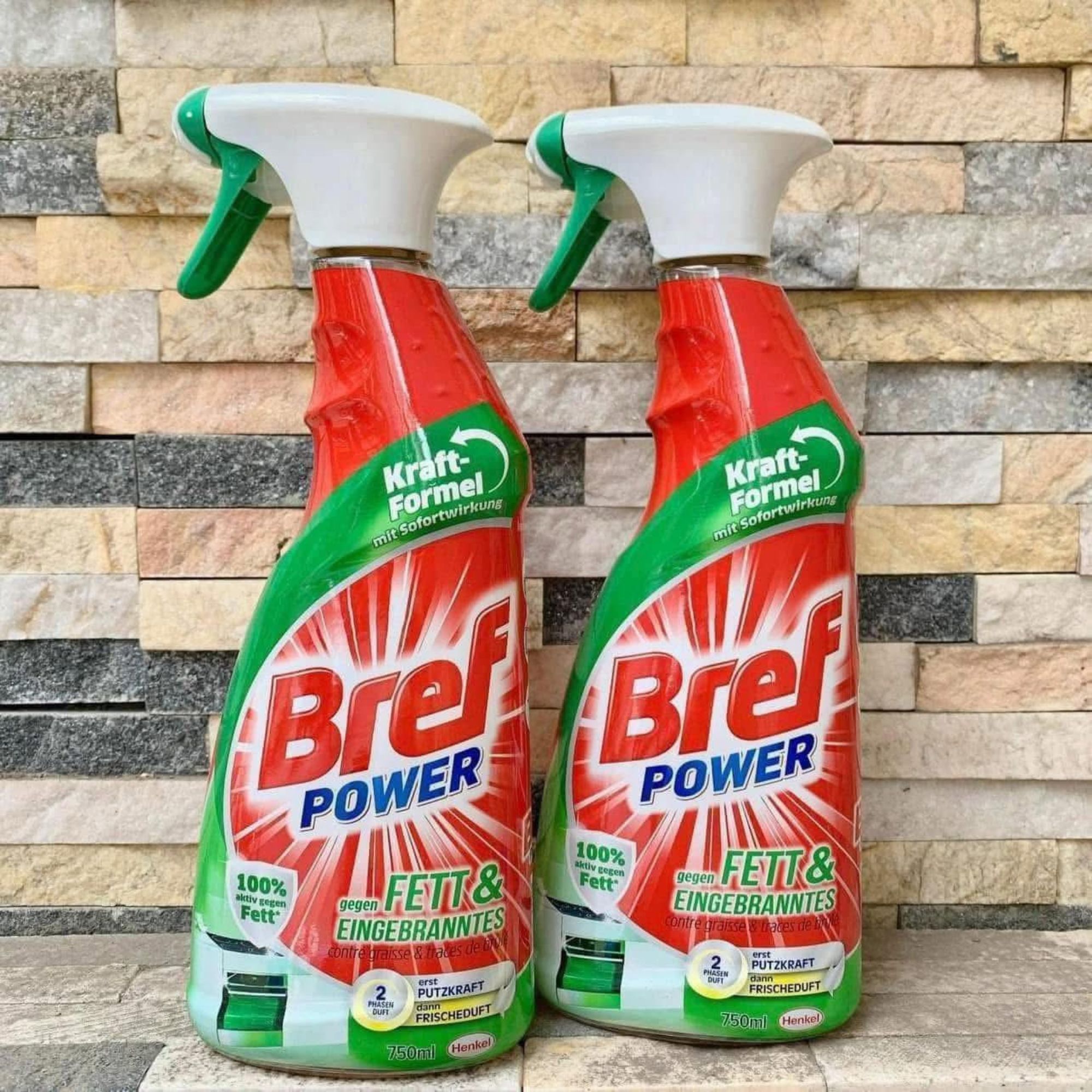 Xịt Bref Tẩy Rửa Dầu Mỡ Nhà Bếp Siêu Sạch 750ml Nhập Khẩu Đức